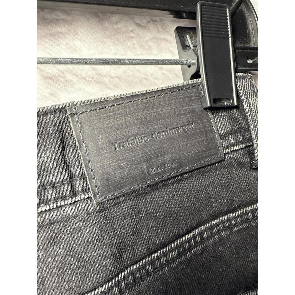 XS Zara Trafaluc Denimwear Black Denim Mini Skirt - Picture 3 of 8